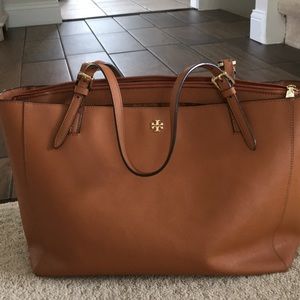 Tory Burch camel tote
